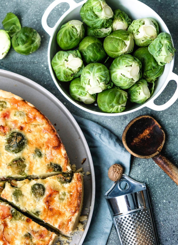 Rosenkohl Quiche Mit Würzigem Bergkäse & Bacon | Waseigenes