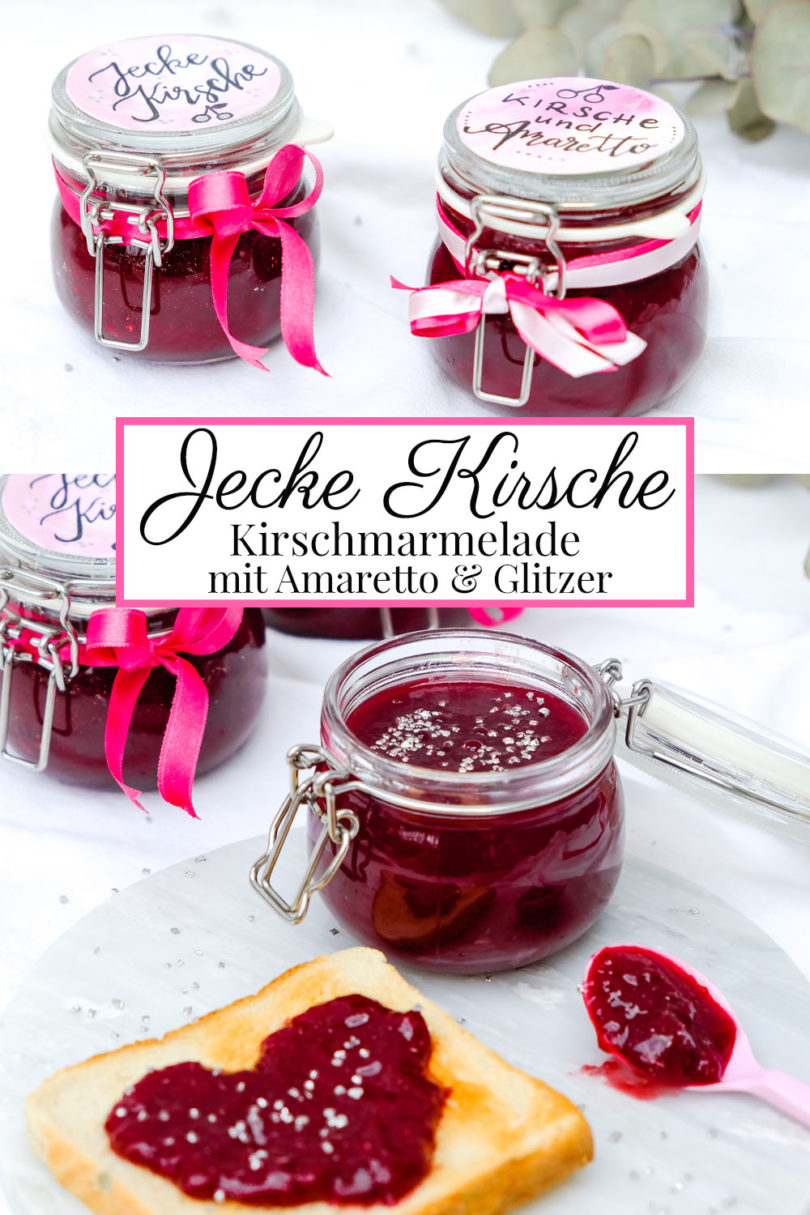 Jecke Kirsche! Rezept für Kirschmarmelade mit Amaretto.