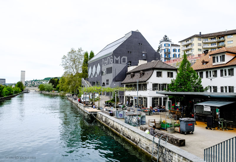 Jugenkulturhaus Dynamo und Cuchi am Wasser, Limmat, Zürich, waseigenes.com