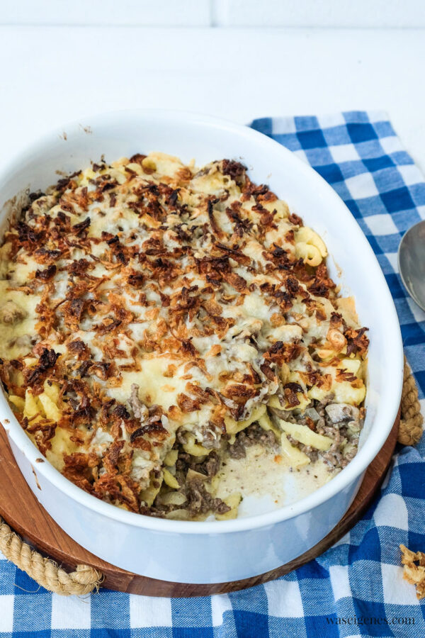 Spätzleauflauf Mit Hack, Champignons Und Röstzwiebeln | Was Eigenes