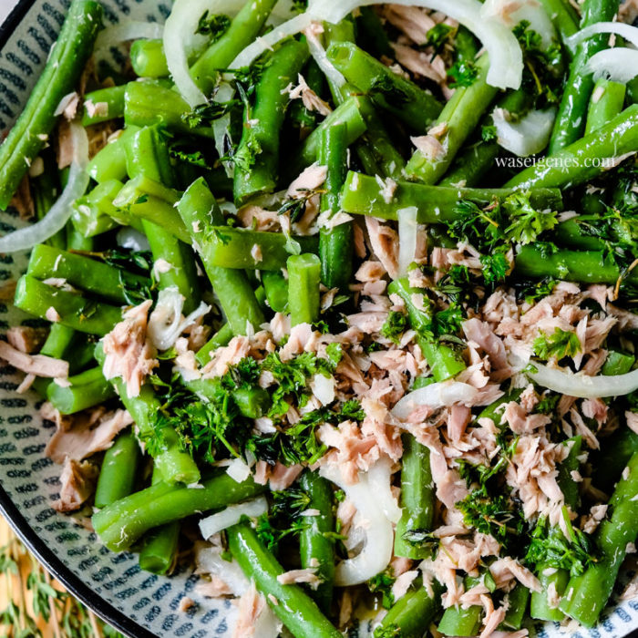 Bohnensalat mit Thunfisch und Zwiebeln | was eigenes