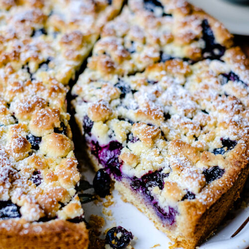 Blaubeerkuchen mit Mandeln und Streusel | waseigenes.com