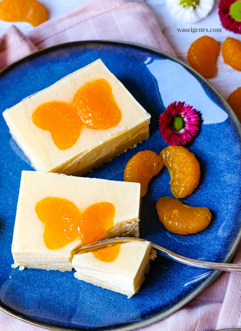 Schmetterlingskuchen - Käsekuchen mit Mandarinchen | waseigenes.com