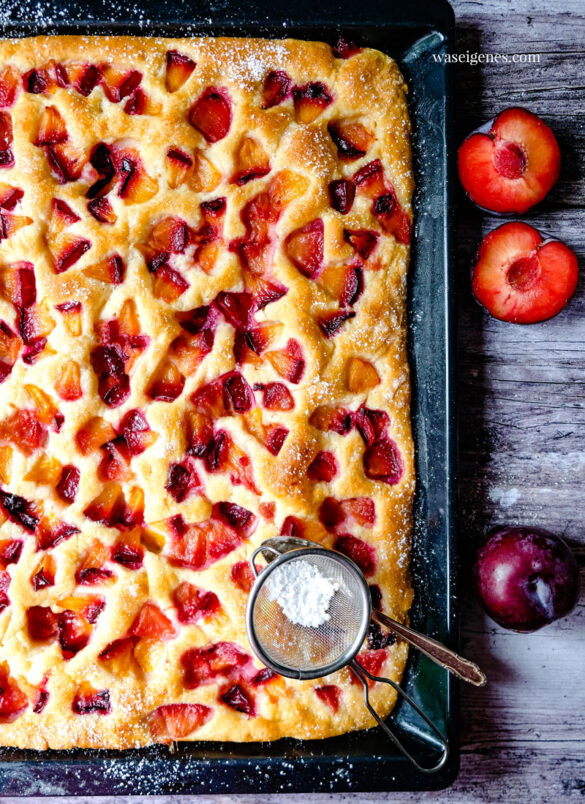 Butterkuchen mit Pflaumen - Blechkuchen | waseigenes.com