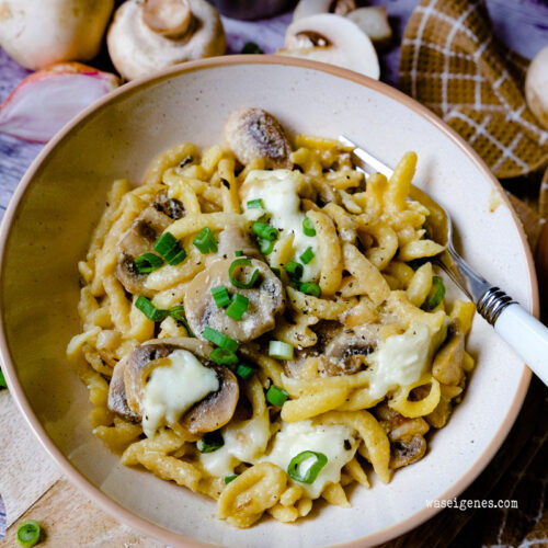 Champignon-Spätzle-Pfanne - ganz einfach - von waseigenes.com