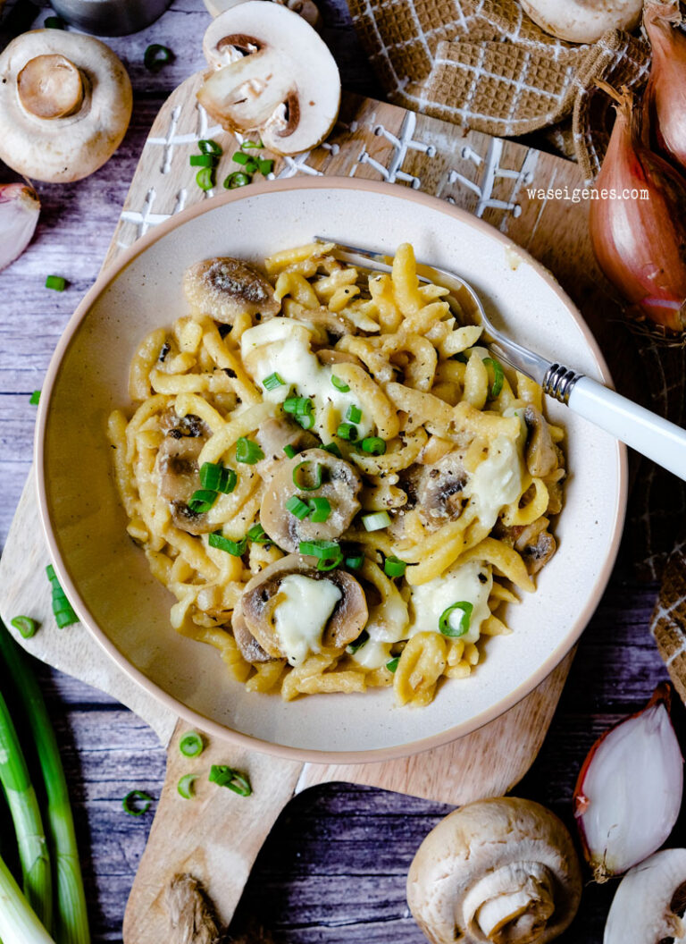 Champignon-Spätzle-Pfanne - ganz einfach - von waseigenes.com