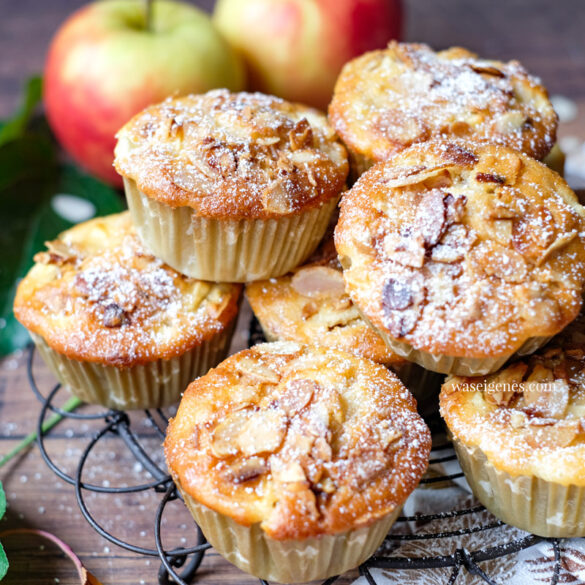 Apfel-Mandel-Muffins mit karamellisierten Mandeln - was eigenes