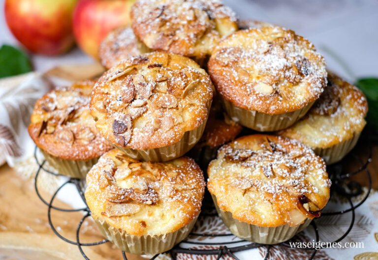 Apfel-Mandel-Muffins mit karamellisierten Mandeln - was eigenes