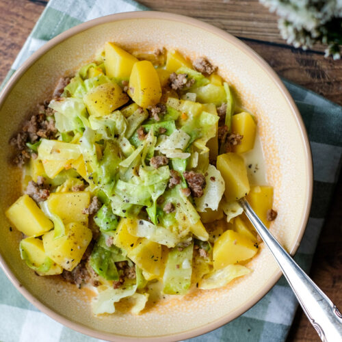 Spitzkohl-Kartoffel-Pfanne Mit Hack Rezept | Was Eigenes