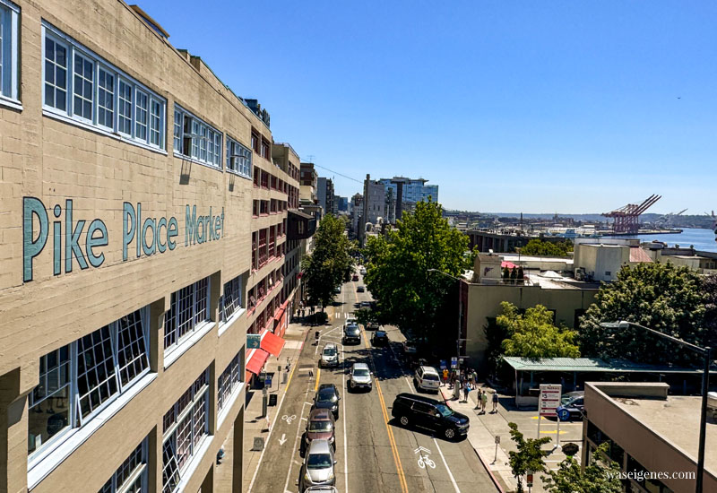 Seattle: Pike Place Market - Farmers Market - Historische Markthallen am Pike Place | Erster Starbucks Coffee, Tea and Spice | waseigenes.com