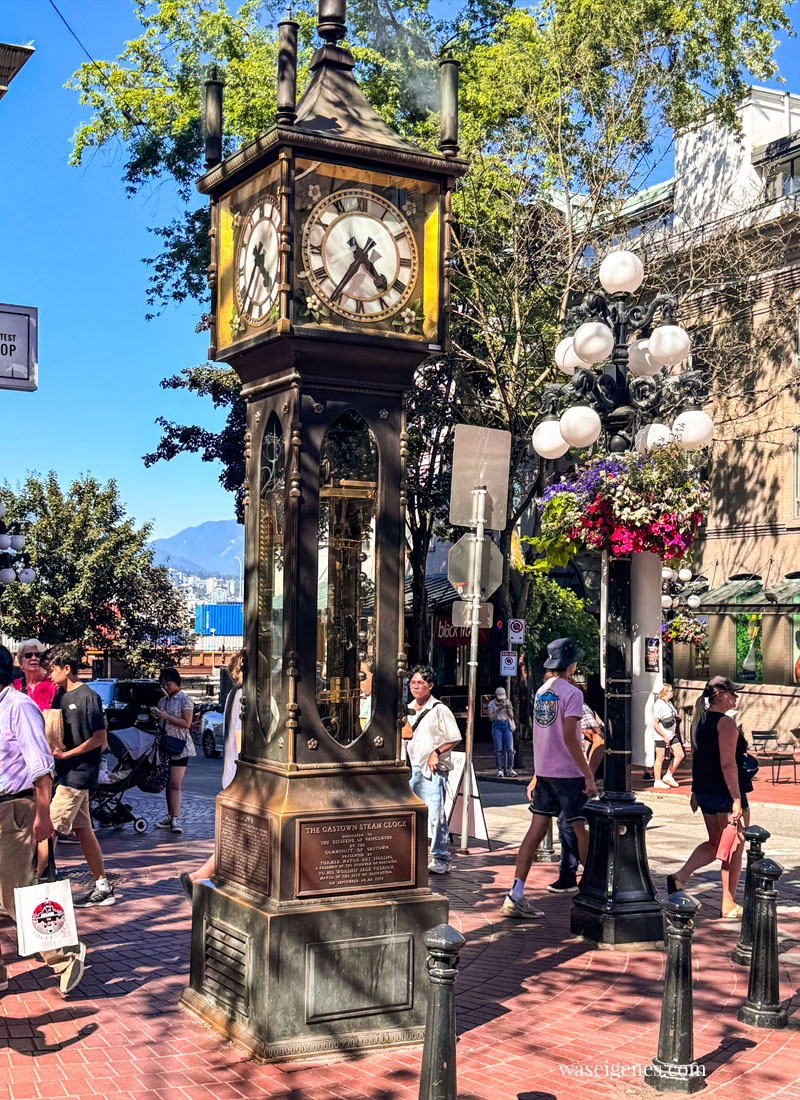 Vancouver - Stadt an der Westküste Kanadas in British Columbia | Familienurlaub | waseigenes.com | Gastown, Steam Clock, Dampfuhr