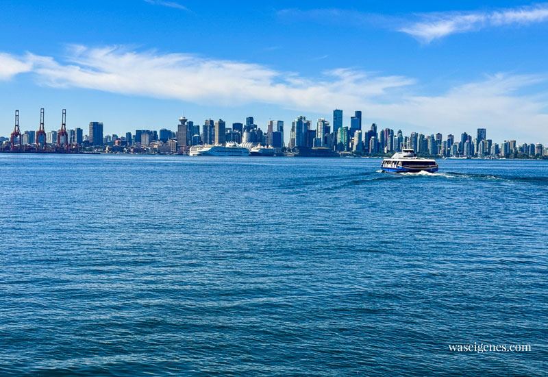 Vancouver - Stadt an der Westküste Kanadas in British Columbia | Familienurlaub | waseigenes.com | Skyline von North Van