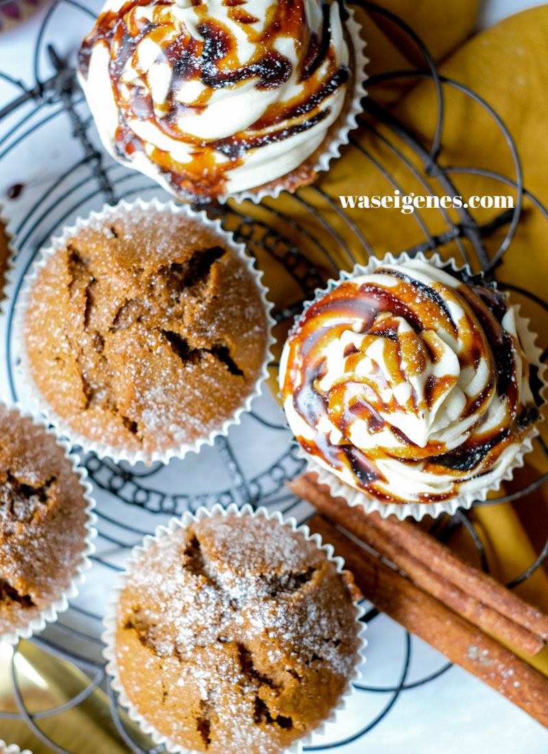 Rezept: Rübenkraut Muffins - saftige Muffins mit Zuckerrübensirup und Buttercreme | waseigenes.com | Was backe ich heute? 