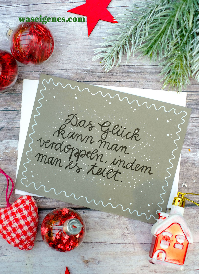 Adventskalender der guten Gedanken ~ Türchen Nr. 23 | Das Glück kann man verdoppeln, indem man es teilt | waseigenes.com